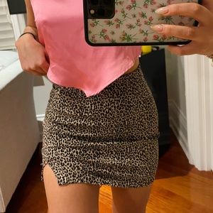 Cheetah print skirt